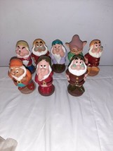 Vintage Disney Seven Dwarfs 5-6&quot; Vinyl Plastic Figures Toys lot - $310.40 MXN