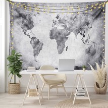 Modern Tapestry, Vintage World Map With Dark Nostalgic Tones Featured Displays B - £30.99 GBP