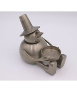 Eddie Bauer Home Snowman Brushed Steel Votive Candle Holder Paperweight - $653.57 MXN