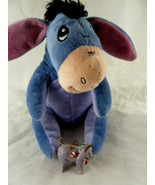 Disney Store Eeyore Plush Stuffed Animal 6&quot; Blue lavender black mane + 0... - £7.90 GBP