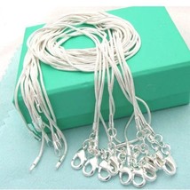 5pcs/lot Fashion Silver Color Chains 1mm Chain 16/18/20/22/24 inches Necklace Si - £13.68 GBP
