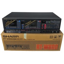 SHARP RT-W800(BK) Cassette Player Tape Deck Original Box For Parts Not Working - £15.02 GBP