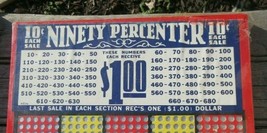  Vintage 1950s Ninety Percenter Punch Board Trade Game Gambling Trade St... - £65.16 GBP
