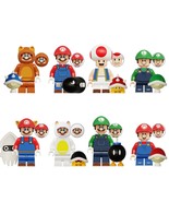 8Pcs Super Mario Minifigures Assembled Building Blocks Figures Kids Toys... - $23.99