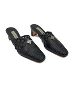 EBrighton Abby Black Brown Leather Woven Mules US 6.5M - $365.00 MXN