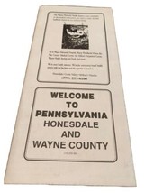 Vintage Brochure Pamphlet Welcome to Wayne Co PA Honesdale County Nation... - £6.02 GBP