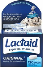 LACTAID Original Lactase Enzyme Supplement - 120 Caplets Exp08/2025 #028 - £12.68 GBP