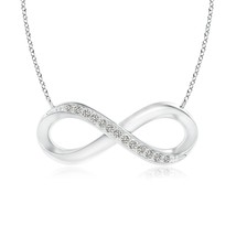 ANGARA Natural Sideways Diamond Infinity Necklace in 925 Silver for Women (1mm) - $134.10+