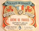 Vintage Aux Futs De france Creme De Fraises label - £3.94 GBP