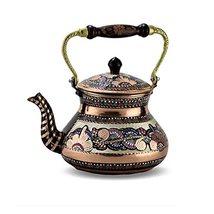 LaModaHome Large Single Handmade Painted Copper Tea Pot - £94.76 GBP