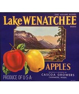 1940&#39;s Lake Wenatchee Cascoa Growers Fruit Crate Label – Cashmere, Wash.... - $18.32 CAD