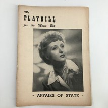 1951 Playbill The Music Box Celeste Holm in Affairs of State by Louis Ve... - £11.17 GBP