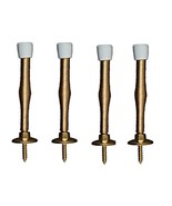 4 Pack Spring Door Stop 3&quot; Stopper Brass Plated Rust Resistant Door Hard... - $7.91
