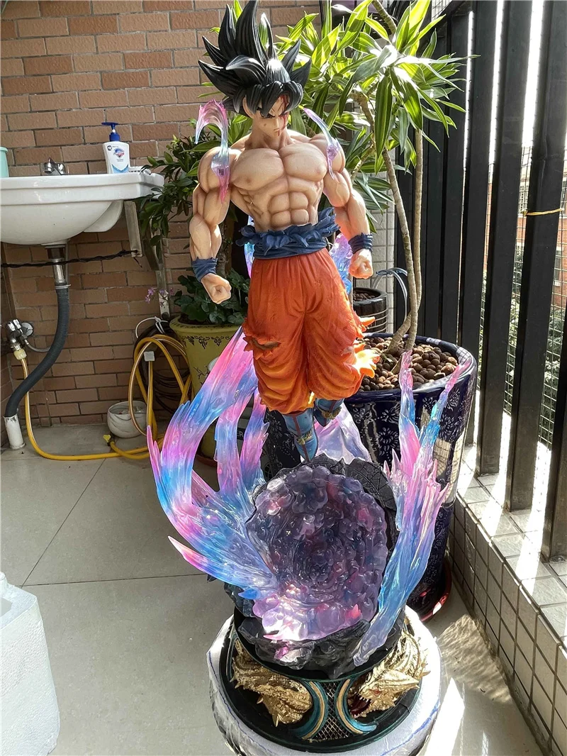 Dragon Ball 52cm Super Son Goku Gk Figure With Led Light 3 Heads Ultra I... - £188.17 GBP+