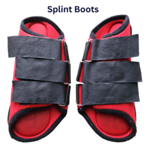 Splint Boots Red Horse size Medium USED image 2