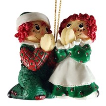 1998 Praying Raggedy Anne And Andy Christmas Holiday Ornament Decor Vintage - $184.47 MXN