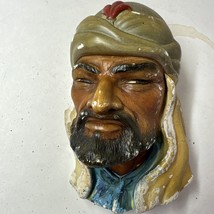 Vintage Arabian Chalk Ware Head Made in England - £14.67 GBP