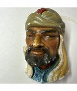 Vintage Arabian Chalk Ware Head Made in England - £14.58 GBP