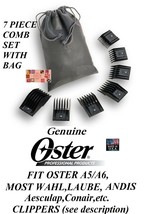 Oster 7 Pc Guide Attachment Blade Comb Set*Fit A5,A6,Wahl Km,Andis Agc Clippers - £40.59 GBP