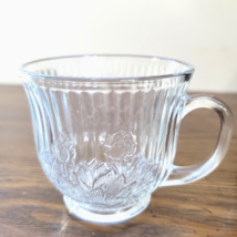 KIG Malaysia Footed Clear Glass Ribbed Lily Replacement Punch Bowl Cup 6... - $6.92