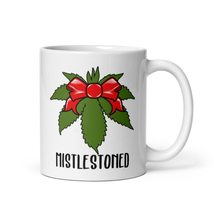 Mistlestoned Christmas Coffee &amp; Tea Mug Cup 420 Marijuana Weed Stoner Themed Xma - £15.92 GBP+