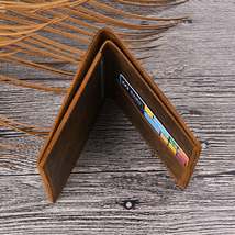 Men&#39;s Casual Leather Wallet Coin Purse Document Storage - $20.00+