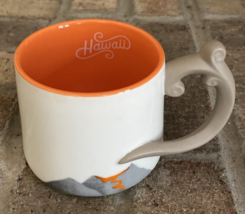 Starbucks Mug 2014 Coffee Hawaii Volcano Ash Lava Smoke Handle Orange 10 oz Cup - $15.83