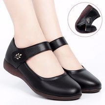 New Soft Bottom Flats Women Black Ankle Strap Casual Shoes Woman Comfortable Pu  - £21.67 GBP