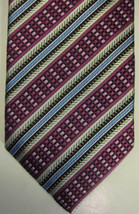 NEW JZ Richards Gallery Collection Purple and Blue Stripe Silk tie - £26.97 GBP