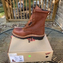 Red Wing 217 Waterproof Logger Boots Soft Toe Mens Size 8 EE Electrical Haz NEW - £186.24 GBP