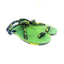 XeroShoes Men&#39;s Jessie Flip Flops Sandals 727-608 Green/Black Size 9M - $28.49