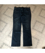 NYDJ Marilyn Straight Lift x Tuck Womens Jeans Dark  Distressed Wash Size 16 - $37.07