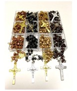 Rosary St BENEDICT wood beads rosary CATHOLIC Rosary Crucifix Necklace l... - £22.31 GBP