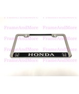 1x Honda Carbon Fiber Box Style Stainless Steel Chrome Metal License Pla... - $248.28 MXN
