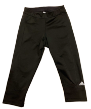 adidas capri leggings women small black pants techfit climalite gym training run - £4.56 GBP