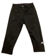 adidas capri leggings women small black pants techfit climalite gym trai... - £4.57 GBP