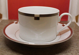Mikasa Fine China Invitation Platinum Coffee Tea Cup and Saucer Set L561... - £22.95 GBP