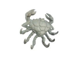 [Pack Of 2] Antique Bronze Cast Iron Decorative Crab with Six Metal Wall Hook... - £35.88 GBP