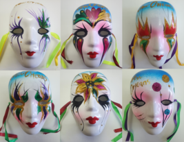 Mardi Gras Hand Painted Mask 5&quot; - Handcrafted New Orleans - £3.89 GBP