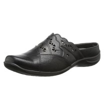 Easy Street Womens 9 M Black Faux Leather Forever Flat Mules NIB SF3 - $459.31 MXN