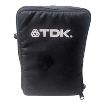 TDK Cassette Tape Carrying Storage Case Holds 10 tapes Black Vintage - $126.54 MXN