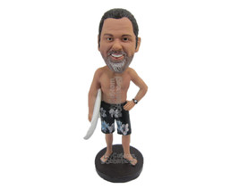 Custom Bobblehead Handsome Hunk In Short With A Surfing Board - Leisure &amp; Casual - $100.00