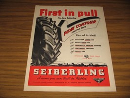 1947 Print Ad Seiberling Plow Contour Tractor Tires Akron,OH &amp; Toronto,C... - $14.63