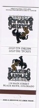 Matchbook Cover Blazing Saddles Casino Black Hawk Colorado - $2.12