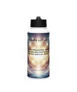 Stainless steel water bottle with a straw lid, Timothy 1:17 - €22,36 EUR