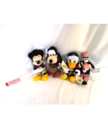 Disney Bean Bag Plush 4th of July Fife Drum Corp Micky Donald Goofy rare... - $848.13 MXN