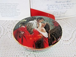 GWTW 1992 SCARLETT &amp; RHETT MUSIC BOX LTD ED COA 8836B ORIGINAL ISSUE TARA  - $180.18 MXN