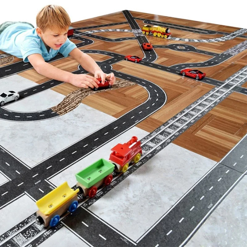 Play 1 Pcs 5m Railway Train Curve Design Paper Washi Tape DIY Road Traffic Adhes - £23.18 GBP