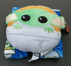 Star Wars Mandalorian BABY YODA Character Pillow &amp; Throw 2-Piece Set - $37.99