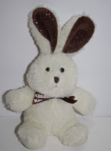 Hersheys Kisses White Easter Bunny Rabbit 9&quot; Plush Stuffed Sparkle Ears Galerie - £9.14 GBP